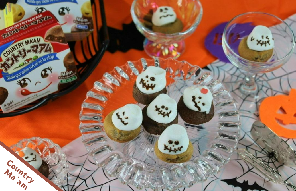 NO.15 HALLOWEEN GHOST COOKIES WITH COUNTRY MA’AM & MARSHMALLOWS